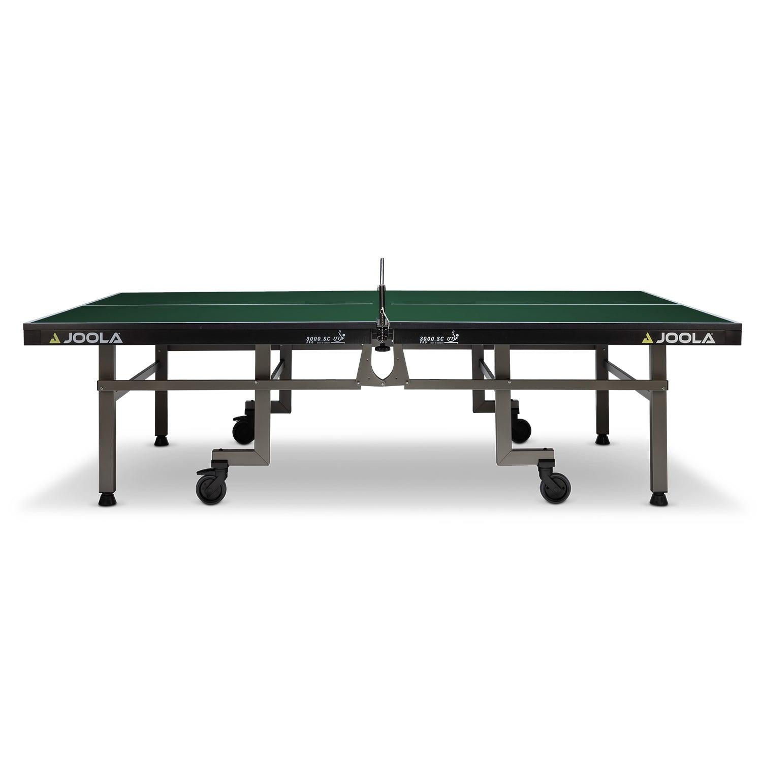 Gesamtansicht des JOOLA Tischtennisplatte 3000 SC PRO mit Fokus auf das kompakte Design.