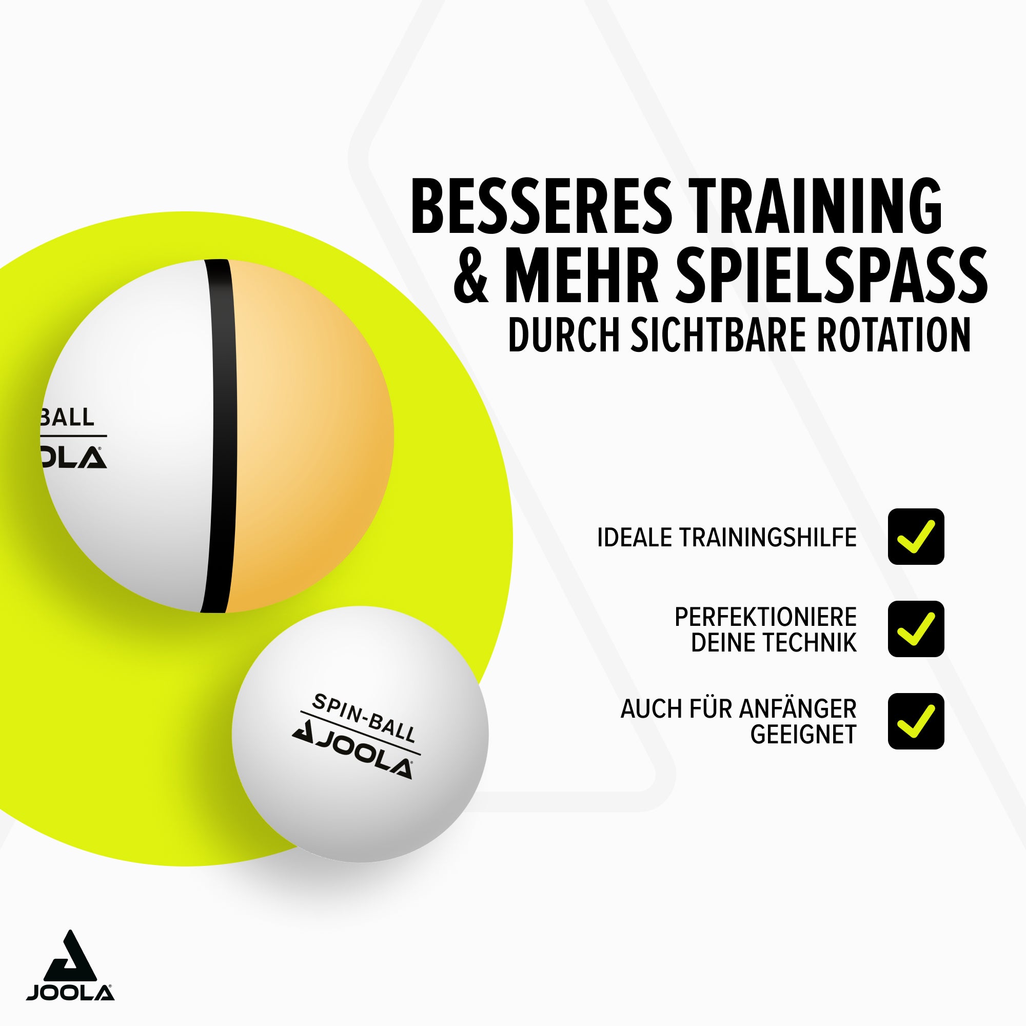 JOOLA Balle de tennis de table Spinball – Pack de 12